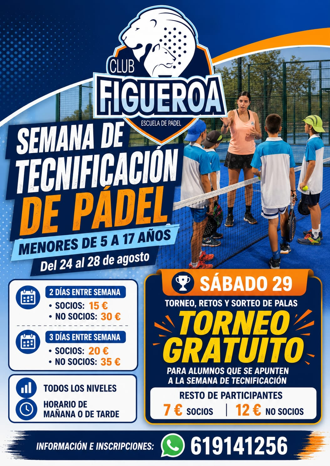 Cartel de la Semana de Tecnificación de Pádel